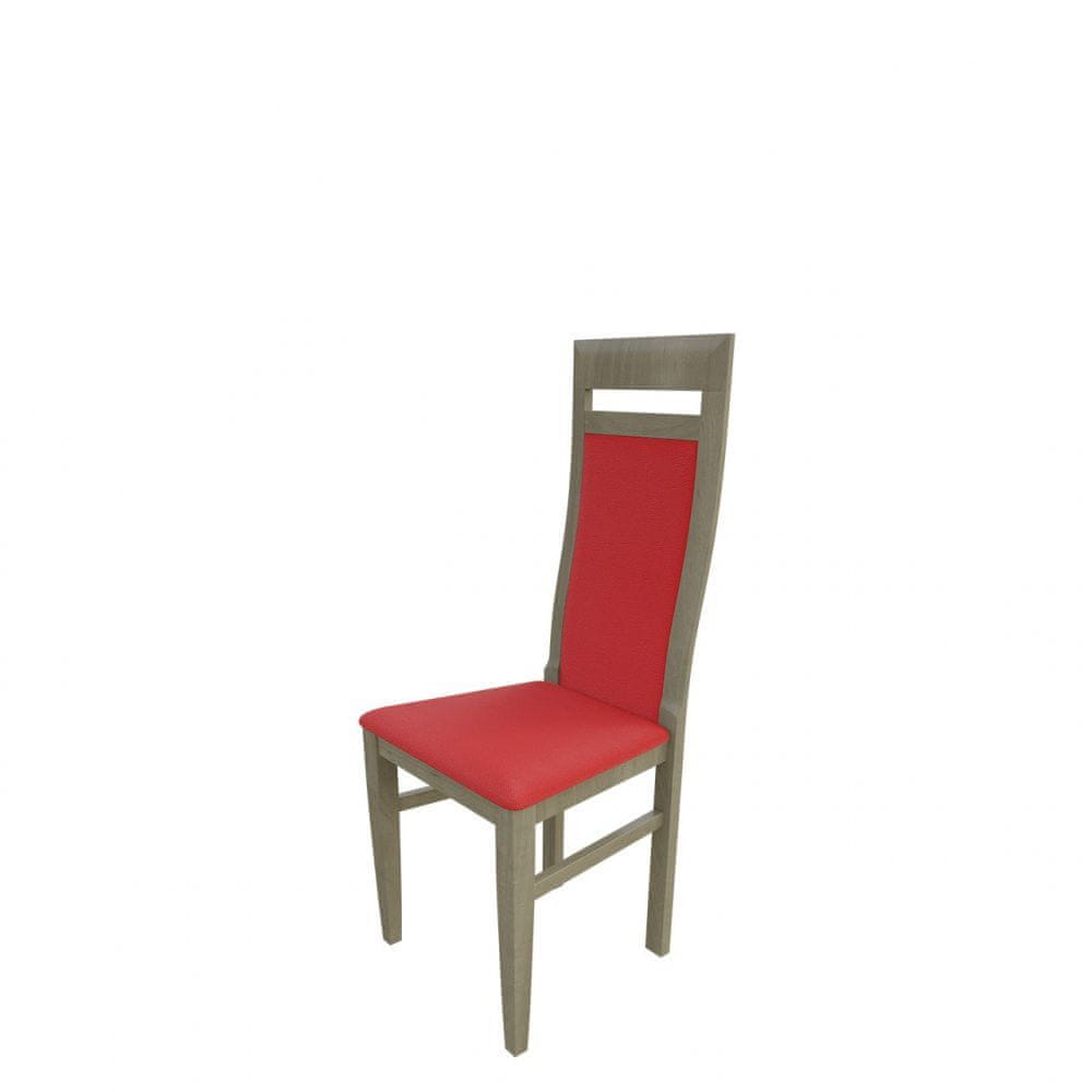 Veneti Jedálenská stolička MOVILE 43 - dub sonoma / červená ekokoža